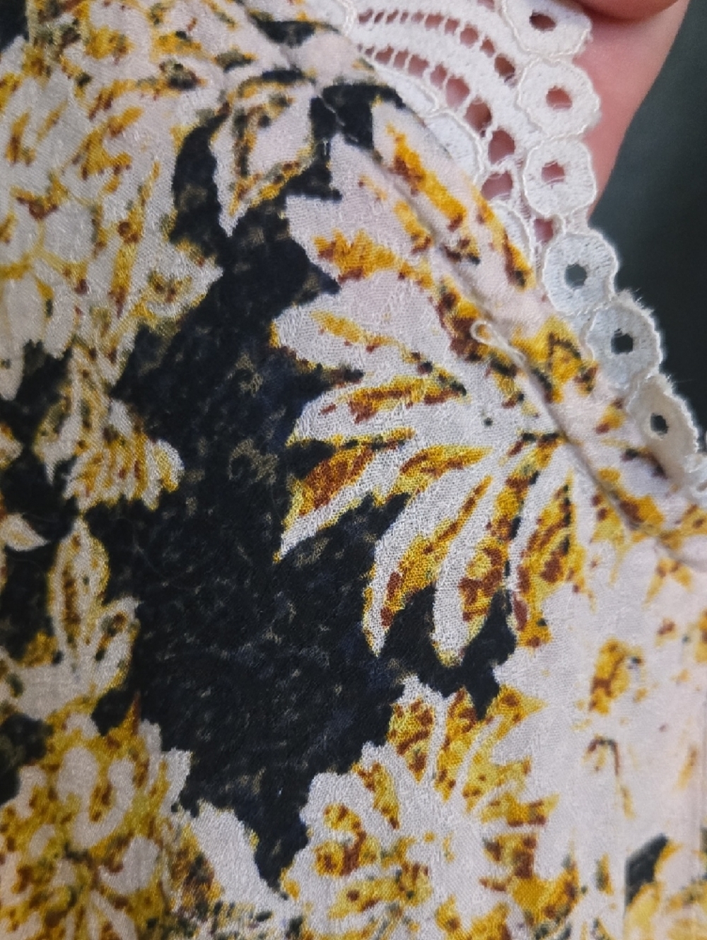 Free People Black and Cream Floral Slip Dress - Picture 5 of 5